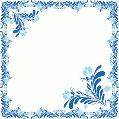Frame With Abstract Flowers