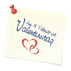 Post it zum Valentinstag