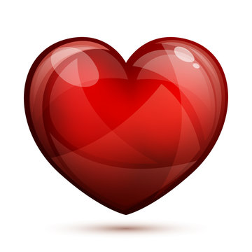 Vector Illustration of a Decorative Red Heart