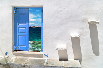 Traditional greek house on Sifnos island, Greece - 61076143