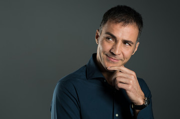 Thoughtful Mature Man