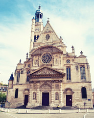 Fototapeta na wymiar Church Saint Etienne du Mont in Paris