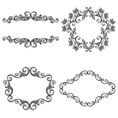 Vector Decorative Ornamental Frame for Text. Design element