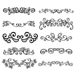 Vector Set: Calligraphic Borders and Page Decoration
