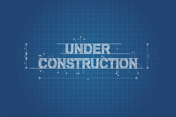 Under construction blueprint, technical drawing, scribble style - 61076934