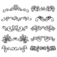 Vector Set: Calligraphic Borders and Page Decoration
