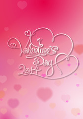 Valentines Card - Valentines Day 2014 - Pink