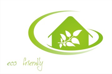 Home , leaves, green icon, business logo design