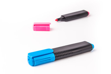 Highlighters / Markers isolated on white backgound