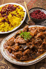 persian lamb ragout xoresht-a badenjan