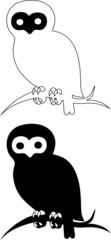 Owl silhouette vector illustration