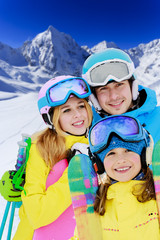 Ski, winter - young skier enjoying winter vacation