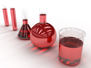 Chemical flasks with liquid  #5