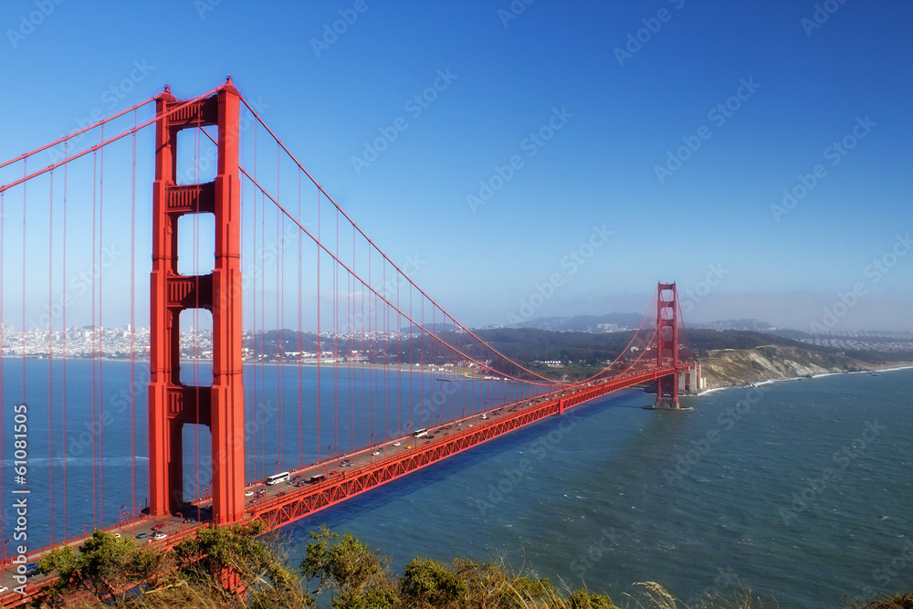 Sticker golden gate bridge