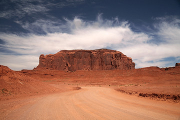 Famous Monument Valley, desert canyon in Utah, USA
