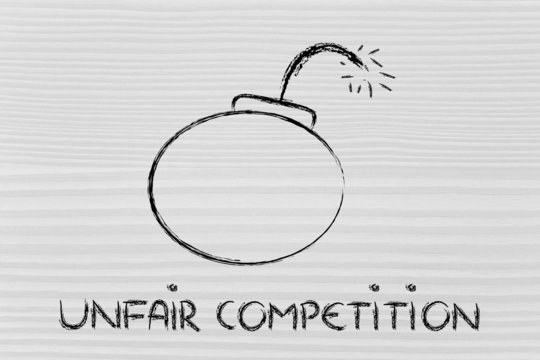 unfair competition threat, funny bomb metaphor