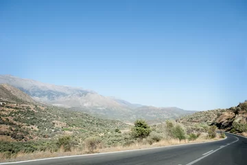 Fototapeten Road through the mountains on Crete © 11afotografie