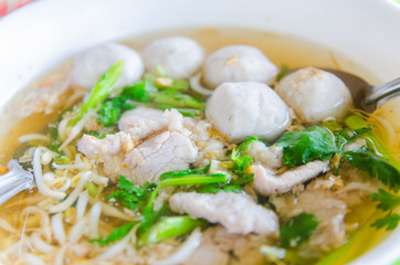 Noodle with meatball, Noodle ball