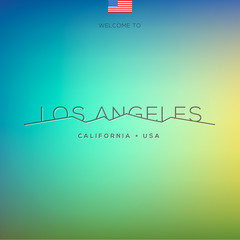Fototapeta premium World Cities labels - Los Angeles, vector Eps10 illustration.