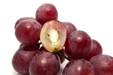 red grape isolated on white