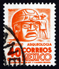 Postage stamp Mexico 1951 Stone Head, Tabasco