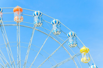 Amusement ferris wheel in the park