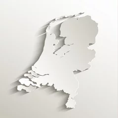 Fotobehang Netherlands Holland map card paper 3D natural vector © Monika Huňáčková
