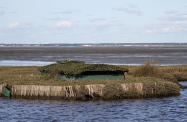 tonne de chasse au gibier d'eau, bassin d'arcachon