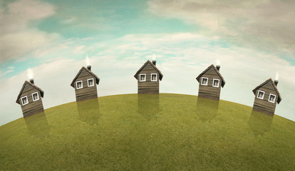 Landscape of houses