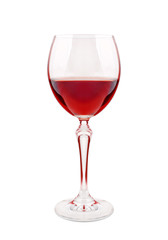 Wine glass on a white background