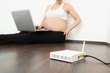 Schwangere Frau und Elektrosmog