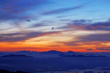 Obraz premium sunrise mountain