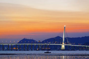 long Bridge over sunrise