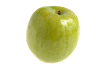 One green apple isolated