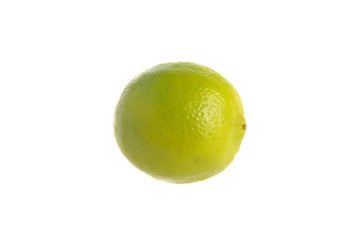 One lime isolated on white