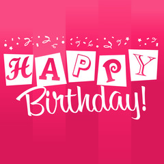 Pink Birthday Greeting Card