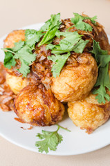 whole eggs boiled fried