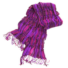 violet scarf isolated on white