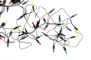 Christmas lights isolated