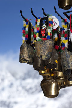 Traditionelle Schweizer Kuhglocken