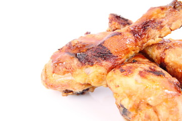 Fried chicken legs with side salad
