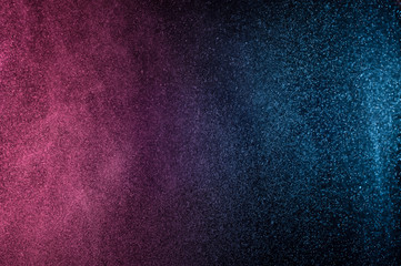 Abstract splashes of water on a black background