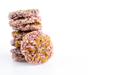 rice crust thai isolated white background
