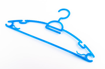 Clothes hangers isolated white background