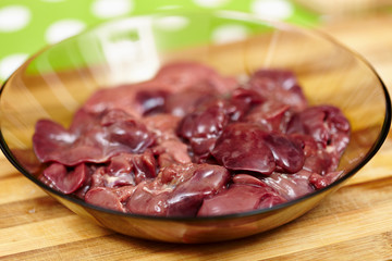 Raw chicken liver