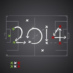 Obraz premium Italian Soccer blackboard vector