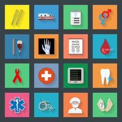 Medicine flat icons set 2