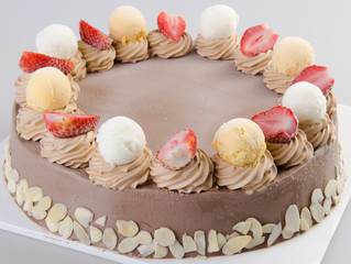 ice cream. chocolate ice cream cake