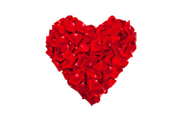 Plakat Kształcie serca wykonane z różą