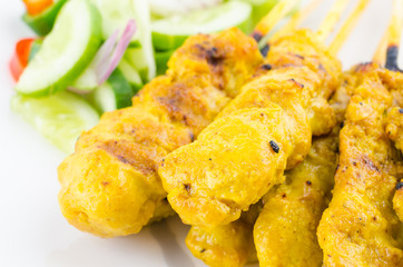 Pork satay thai cuisine food